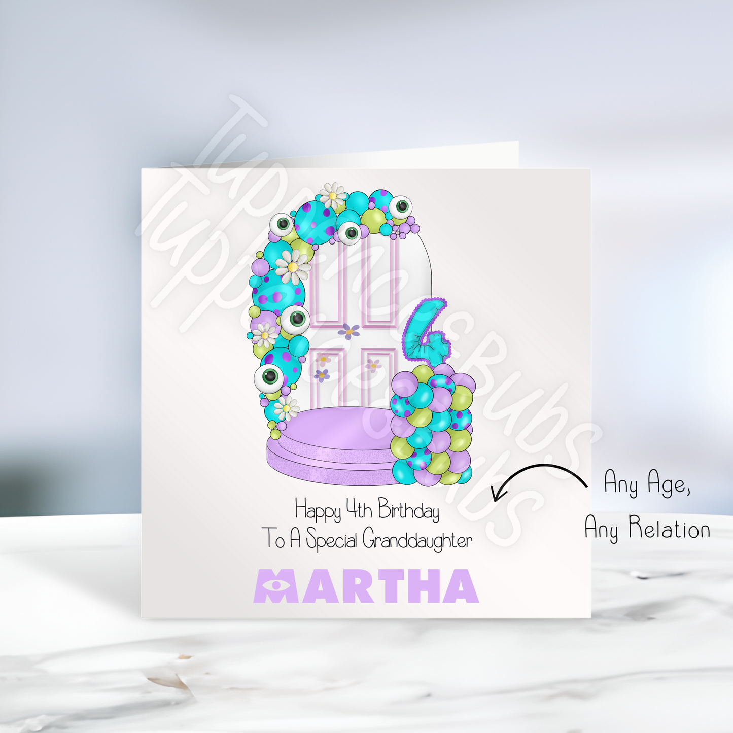Monsters Door Inspired Birthday Card