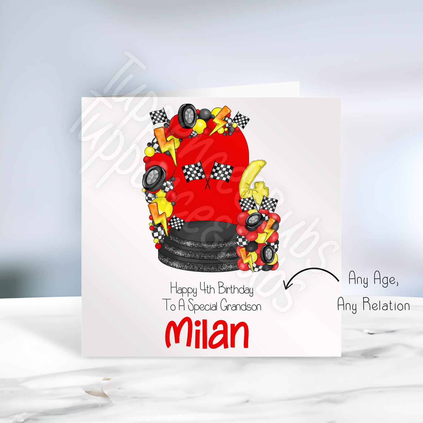 Cars Inspired Birthday Card