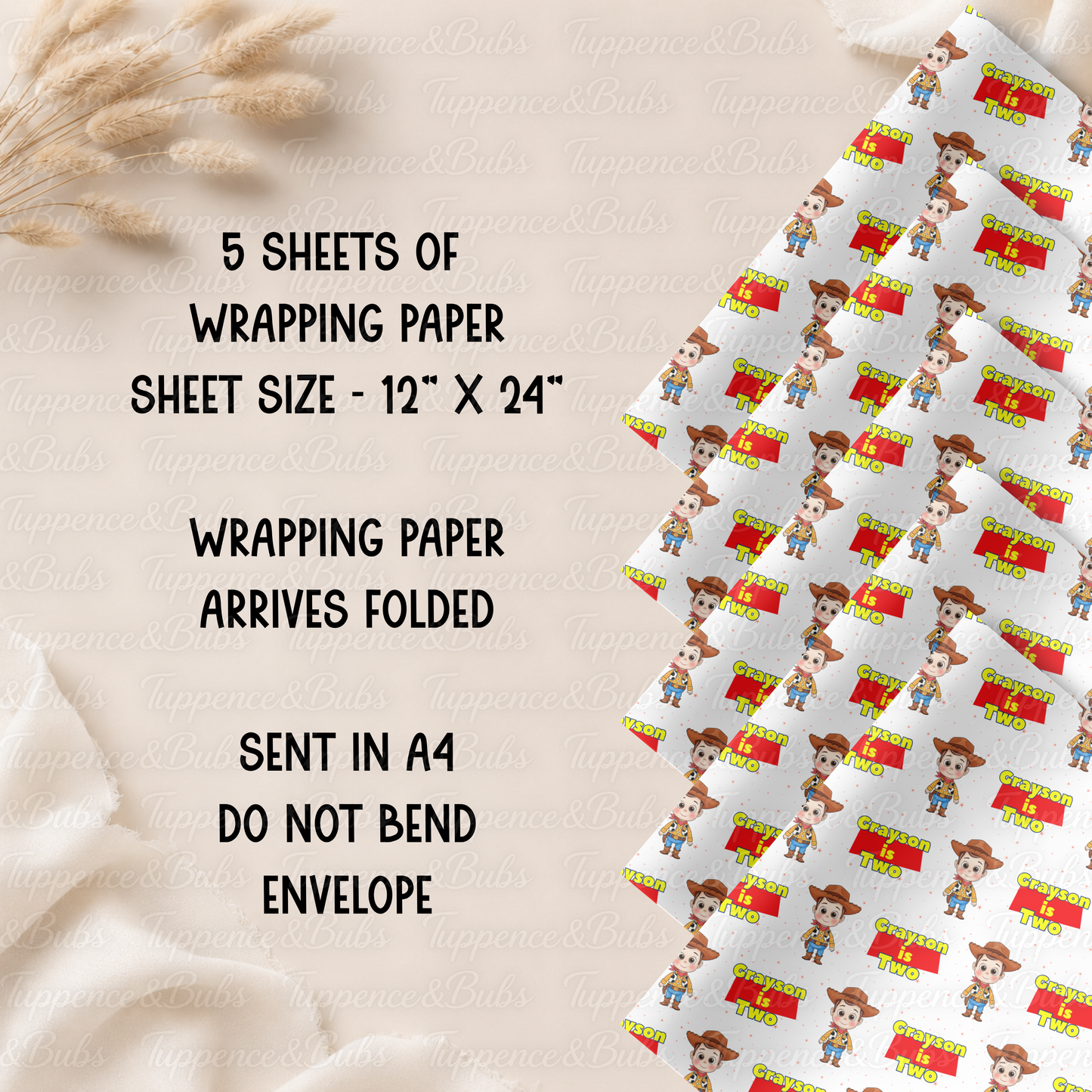 Toy Themed Wrapping Sheets (5 sheets)
