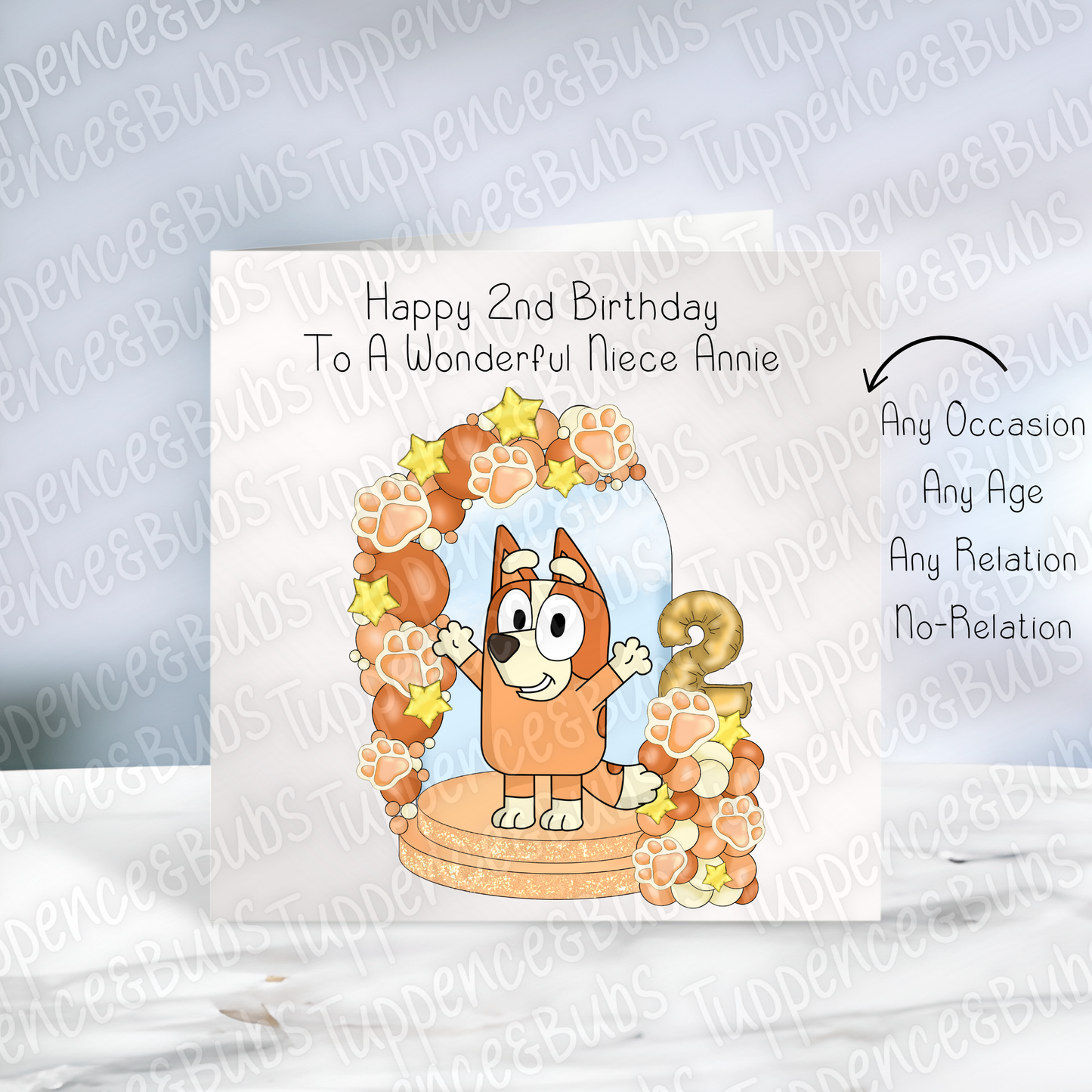 Blue Dog Themed Card