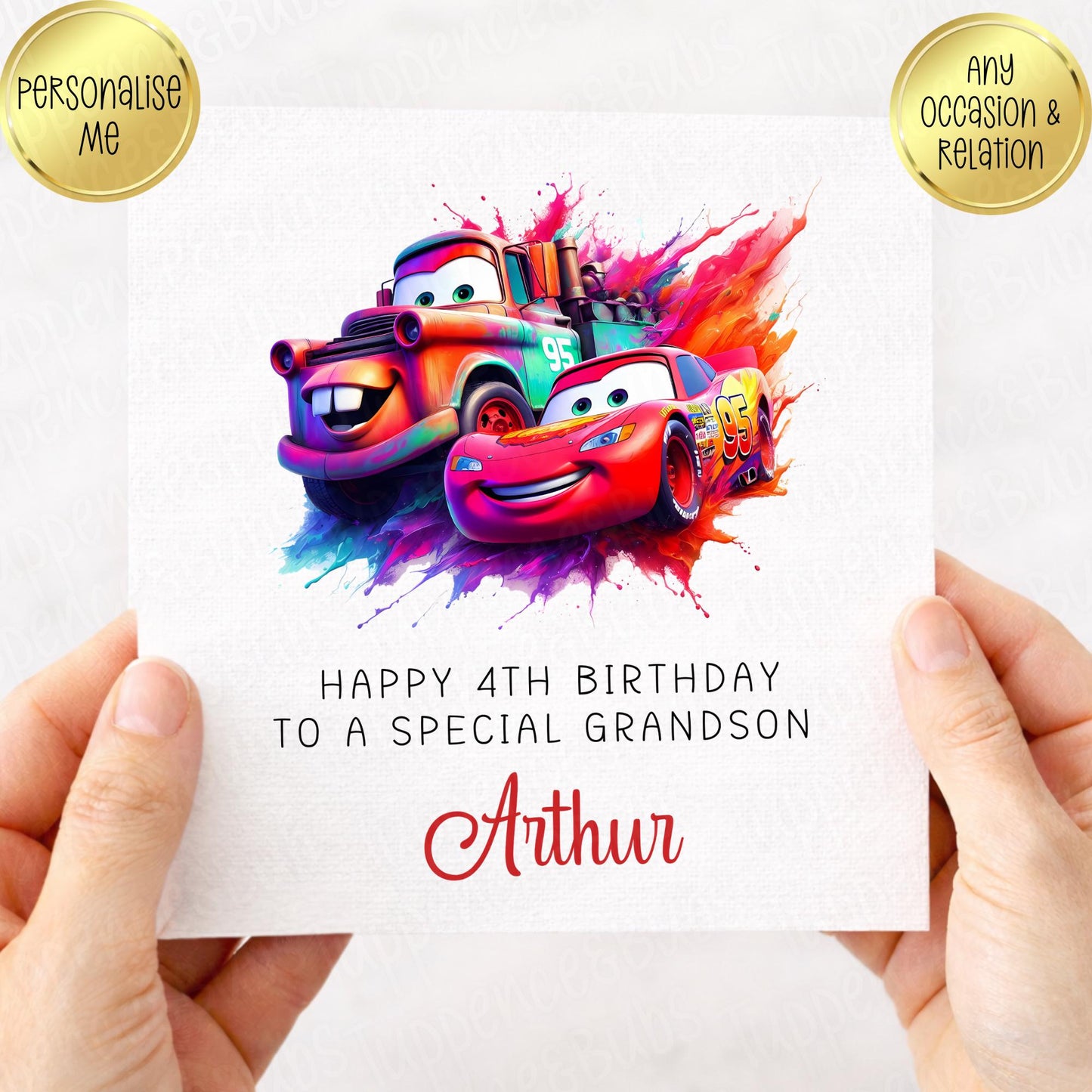 Cars Inspired Birthday Card