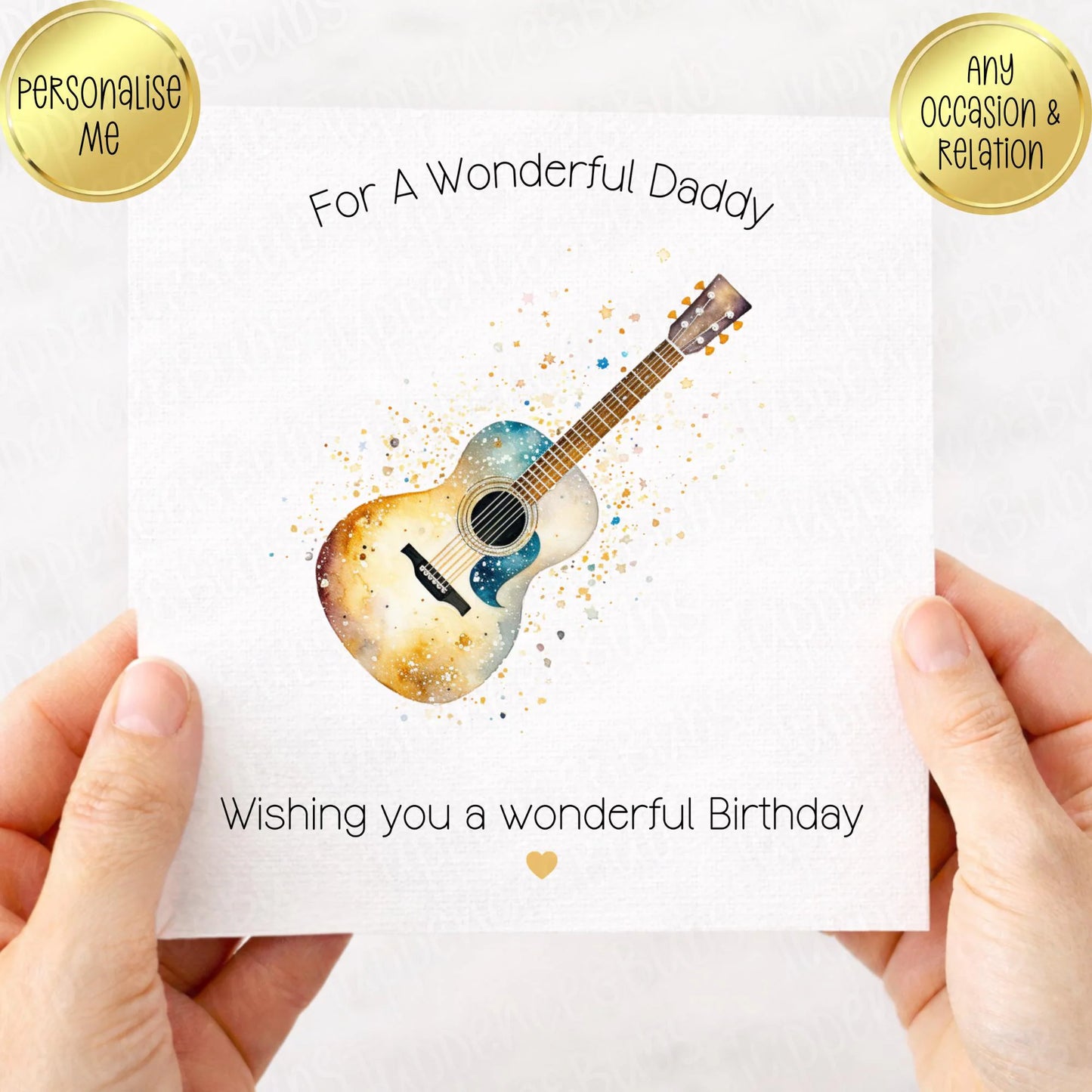 Guitar Themed Card
