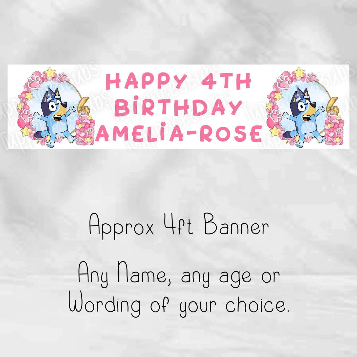 Blue Dog Inspired Birthday Banner