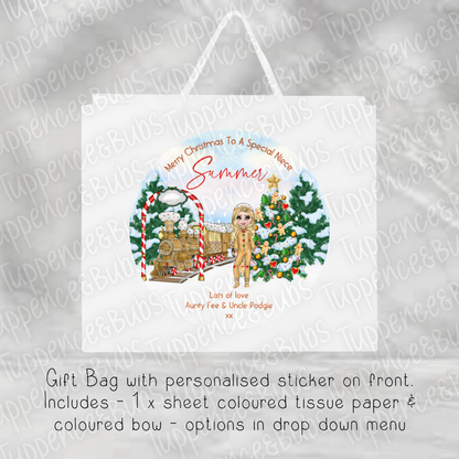 Gingerbread Onesie Themed Gift Bag