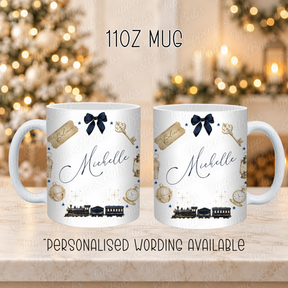 Personalised Christmas Train Mug – Six Colours