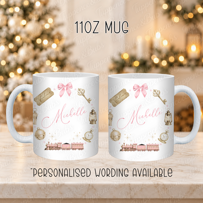 Personalised Christmas Train Mug – Six Colours