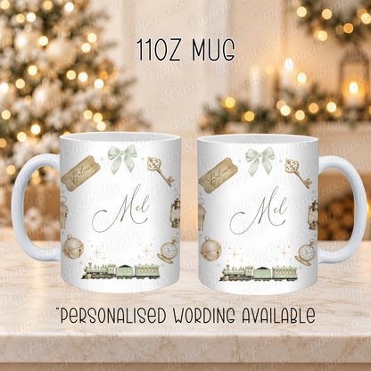 Personalised Christmas Train Mug – Six Colours