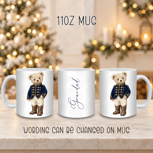 Personalised Vintage Teddy Bear Mug – Four Colours