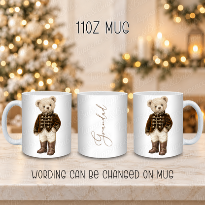 Personalised Vintage Teddy Bear Mug – Four Colours