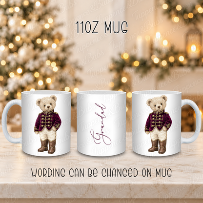 Personalised Vintage Teddy Bear Mug – Four Colours