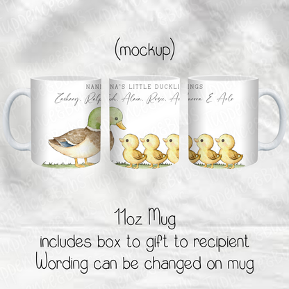 Little Ducklings Mug - 5 to 10 Names