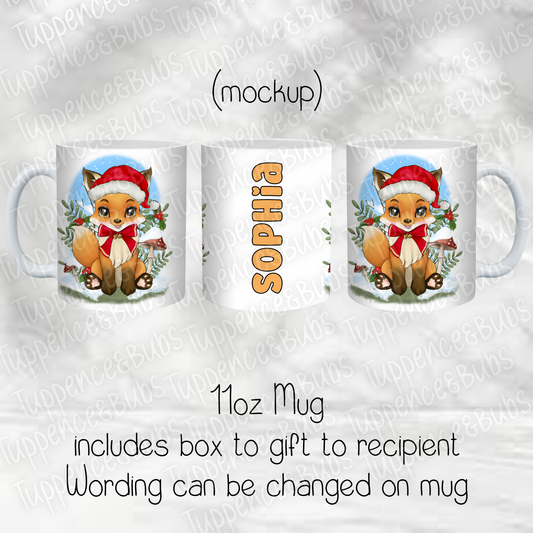 Cute Christmas Fox Mug