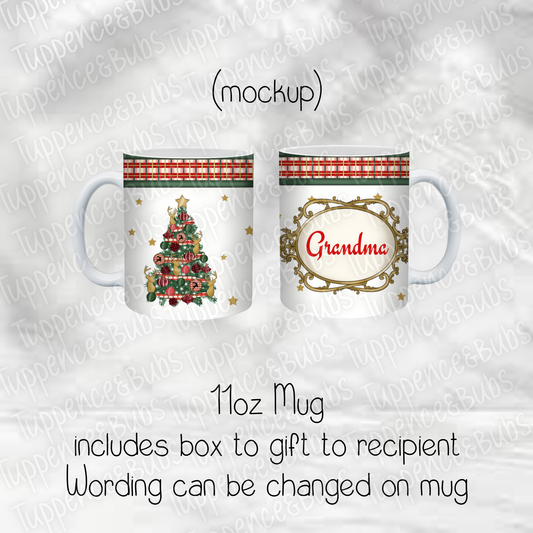 Christmas Tartan Themed Mug