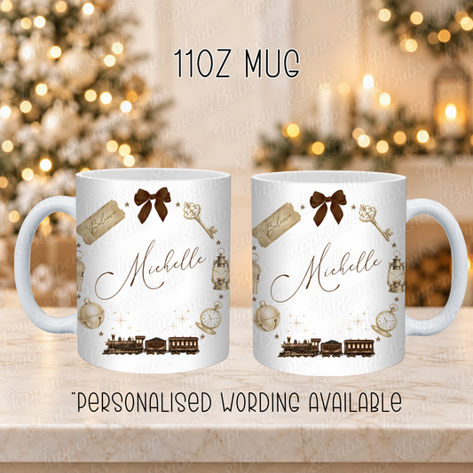 Personalised Christmas Train Mug – Six Colours