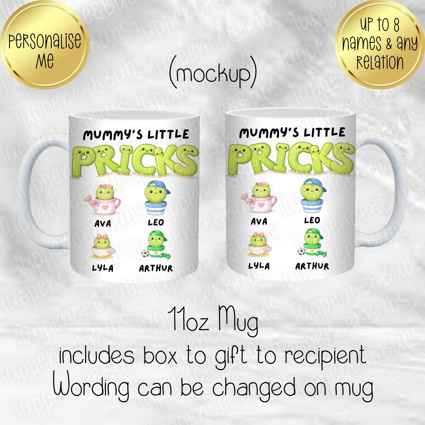 Little P*icks Funny Mug - Up to 8 Names