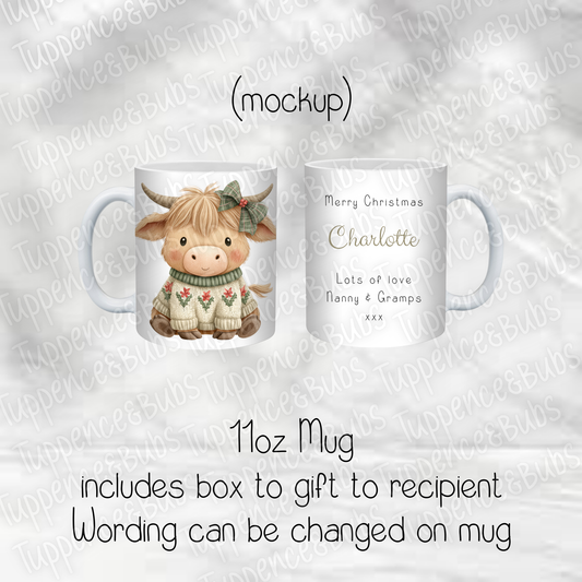 Highland Cow Themed Mug