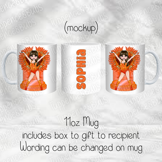 Show Girl Themed Personalised Mug