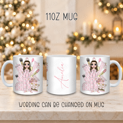 Personalised Pink Carousel Beauty Mug