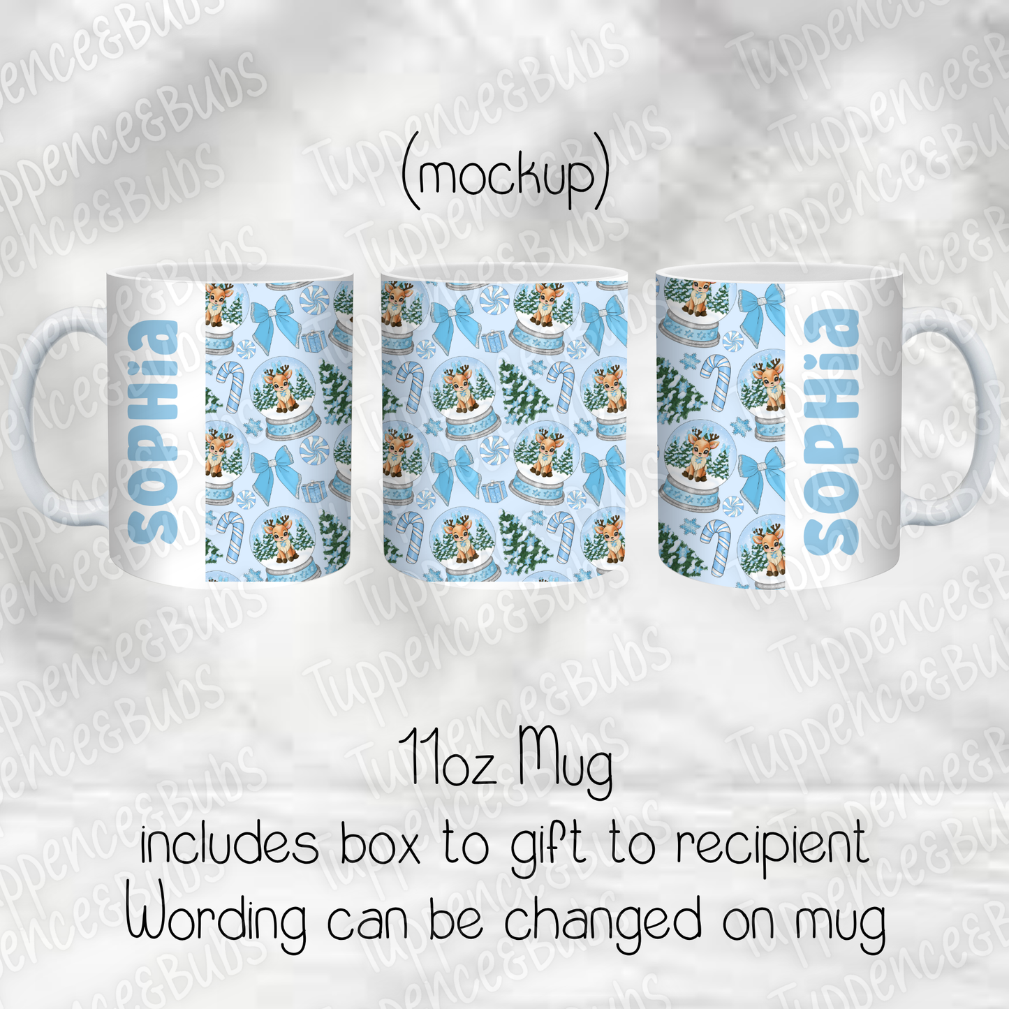 Dancer Reindeer Themed Christmas Mug - 3 Designs