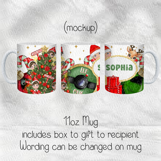 Elf Cam Themed Mug - Red or Green