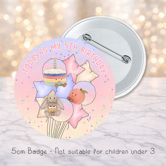 Kawaii Animal Balloon Badge
