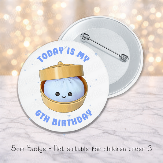 Little Dumpling Badge - Pink or Blue