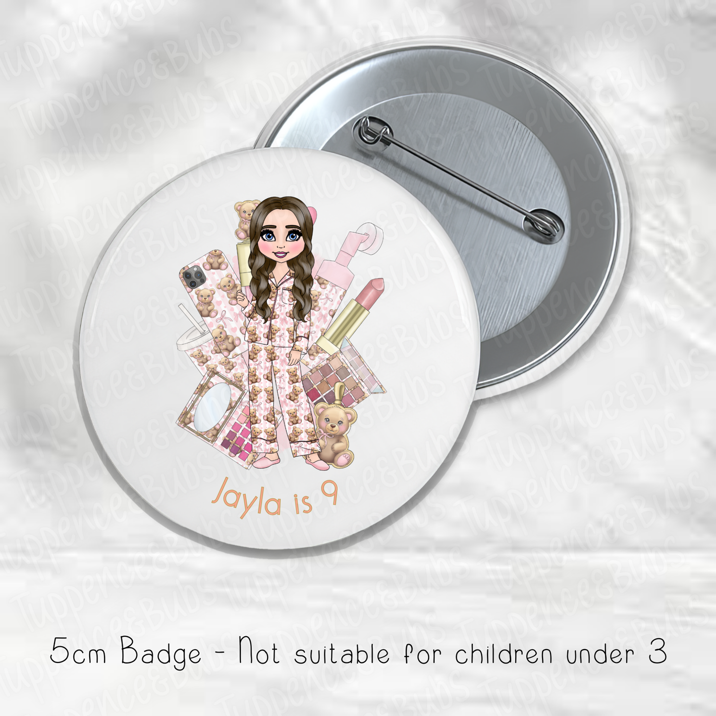 Bear PJ's Make Up Inspired Badge