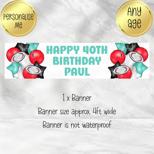 Rugby Themed Banner