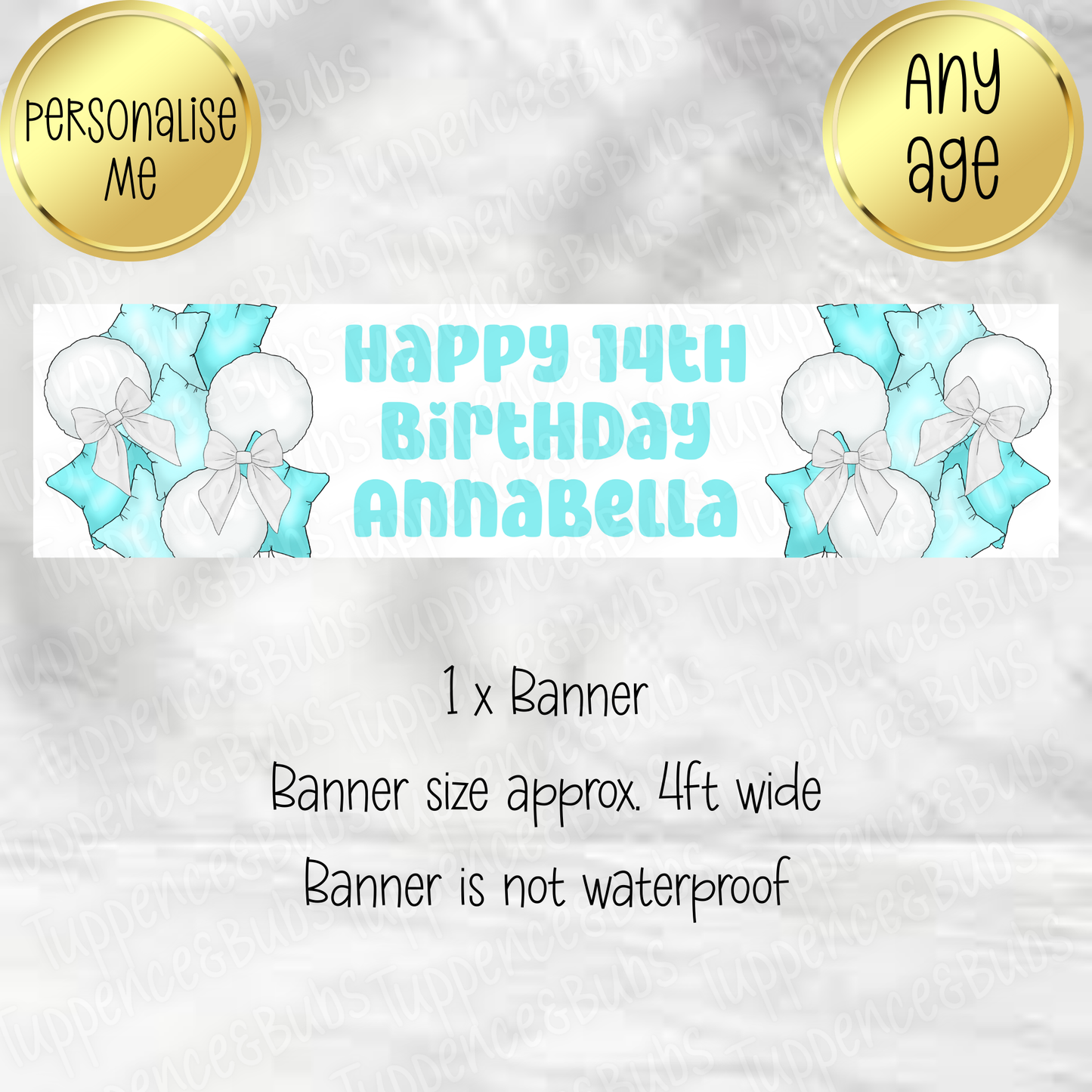 Tiffany Inspired Birthday Banner