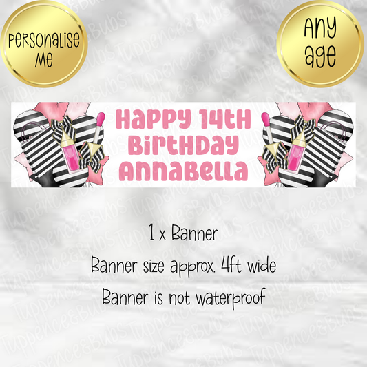 Black & White Make Up Themed Banner