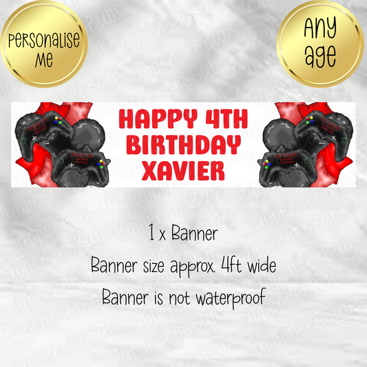 Gaming Balloon Banner - 3 Colours