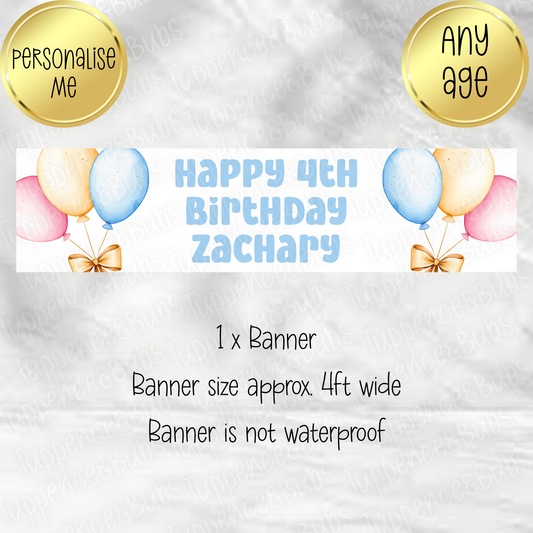 Colourful Balloon Themed Banner