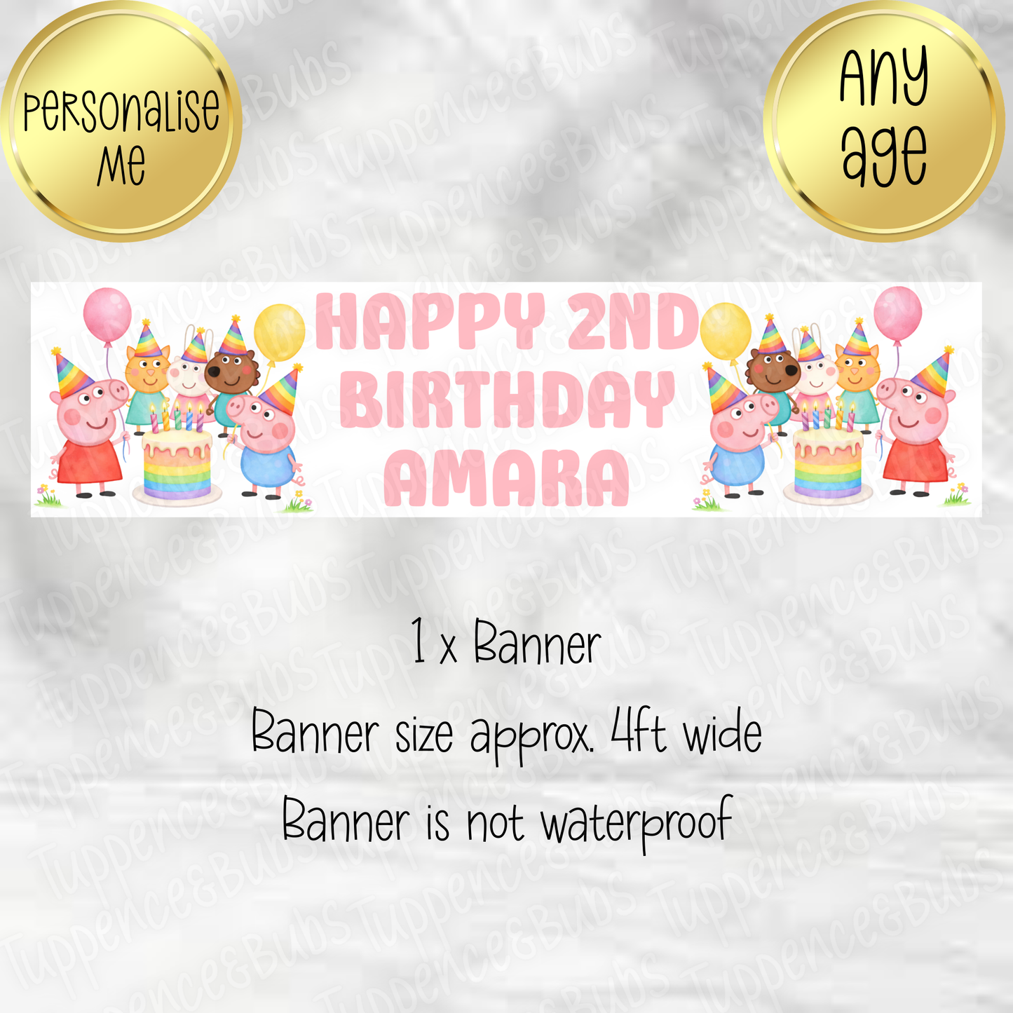 Pig Inspired Banner - Pink or Blue