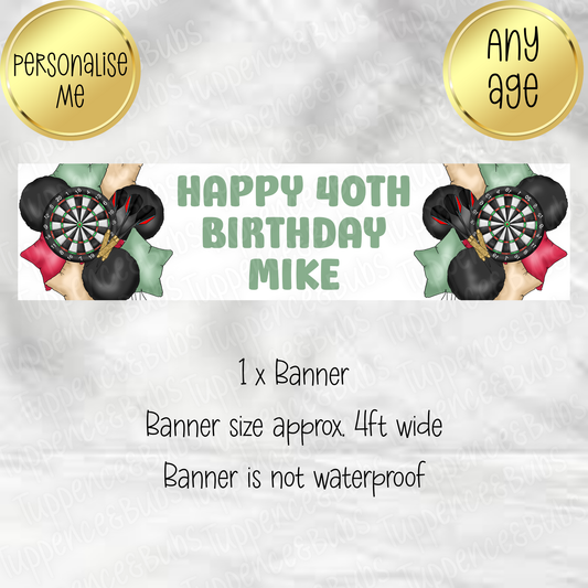 Darts Balloon Inspired Banner