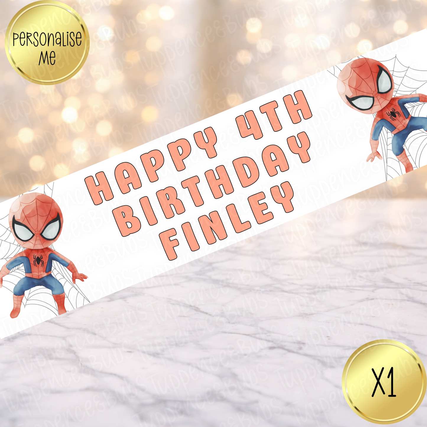 Spiderman Inspired Birthday Banner