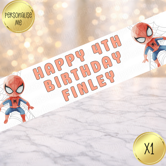 Spiderman Inspired Birthday Banner