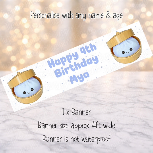 Little Dumpling Banner - Pink or Blue