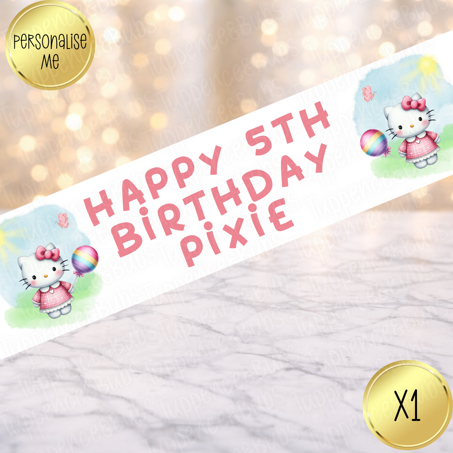Kitty Inspired Banner - 4 Designs