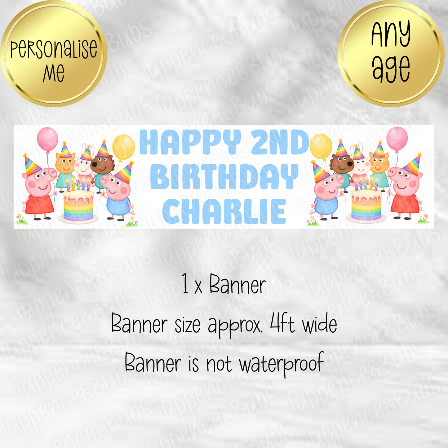 Pig Inspired Banner - Pink or Blue