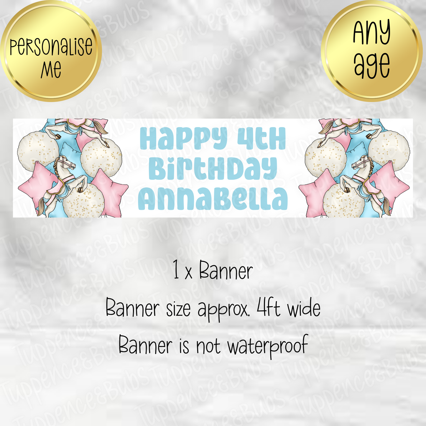 Carousel Balloon Themed Banner