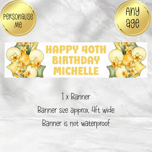 Daffodil Balloon Themed Banner