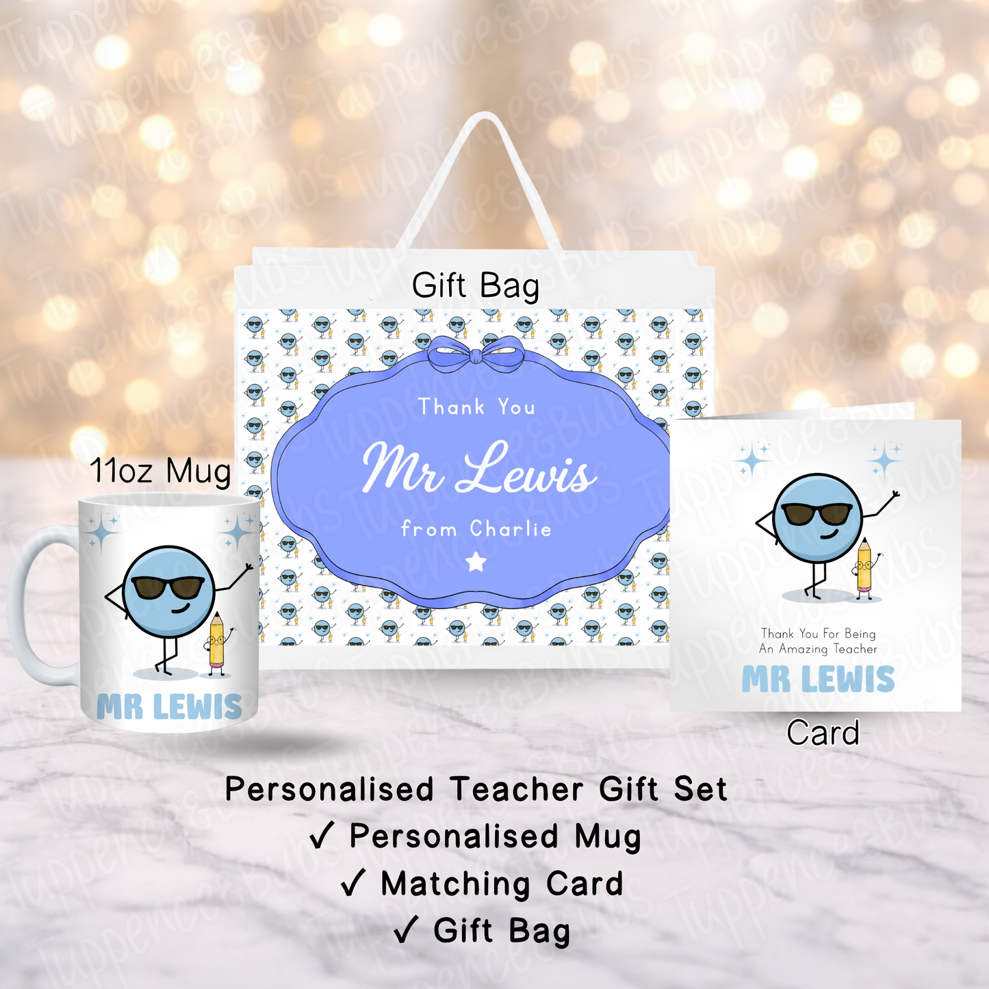 Personalised Happy Teacher Gift Set