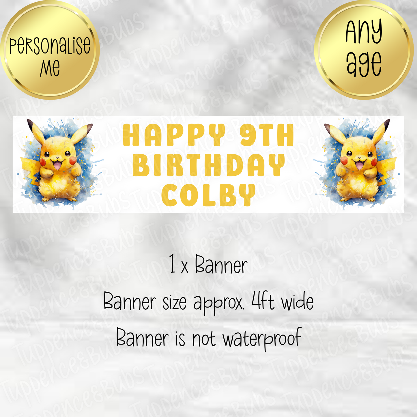 Pokemon Birthday Banner