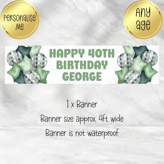 Golf Balloon Themed Banner