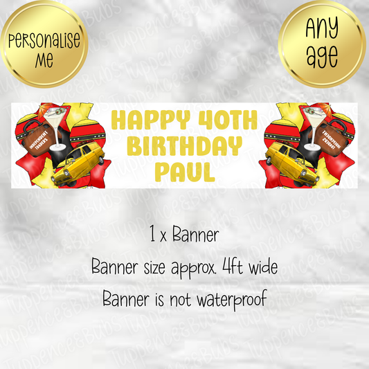 Fools Inspired Balloon Themed Banner
