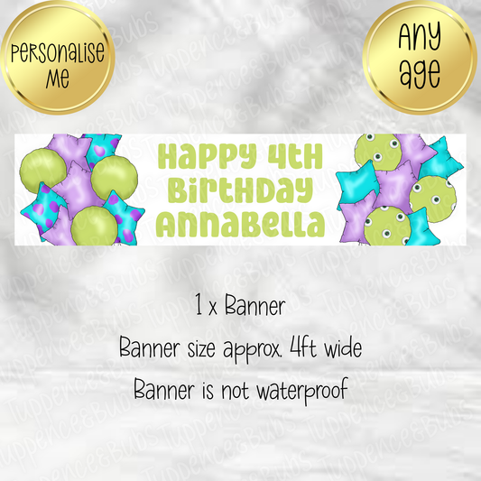 Monsters Party Themed Banner