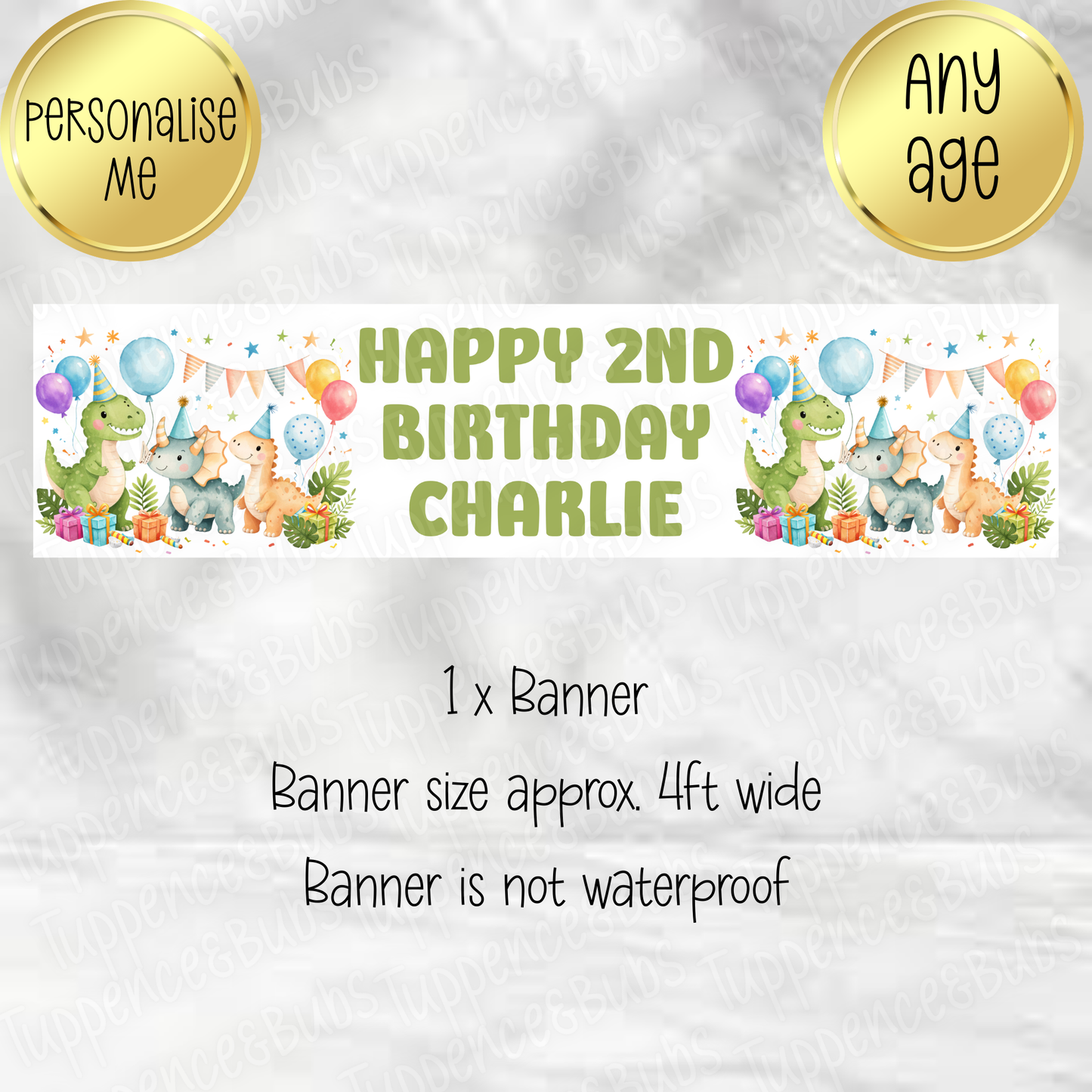 Dinosaur Party Themed Banner