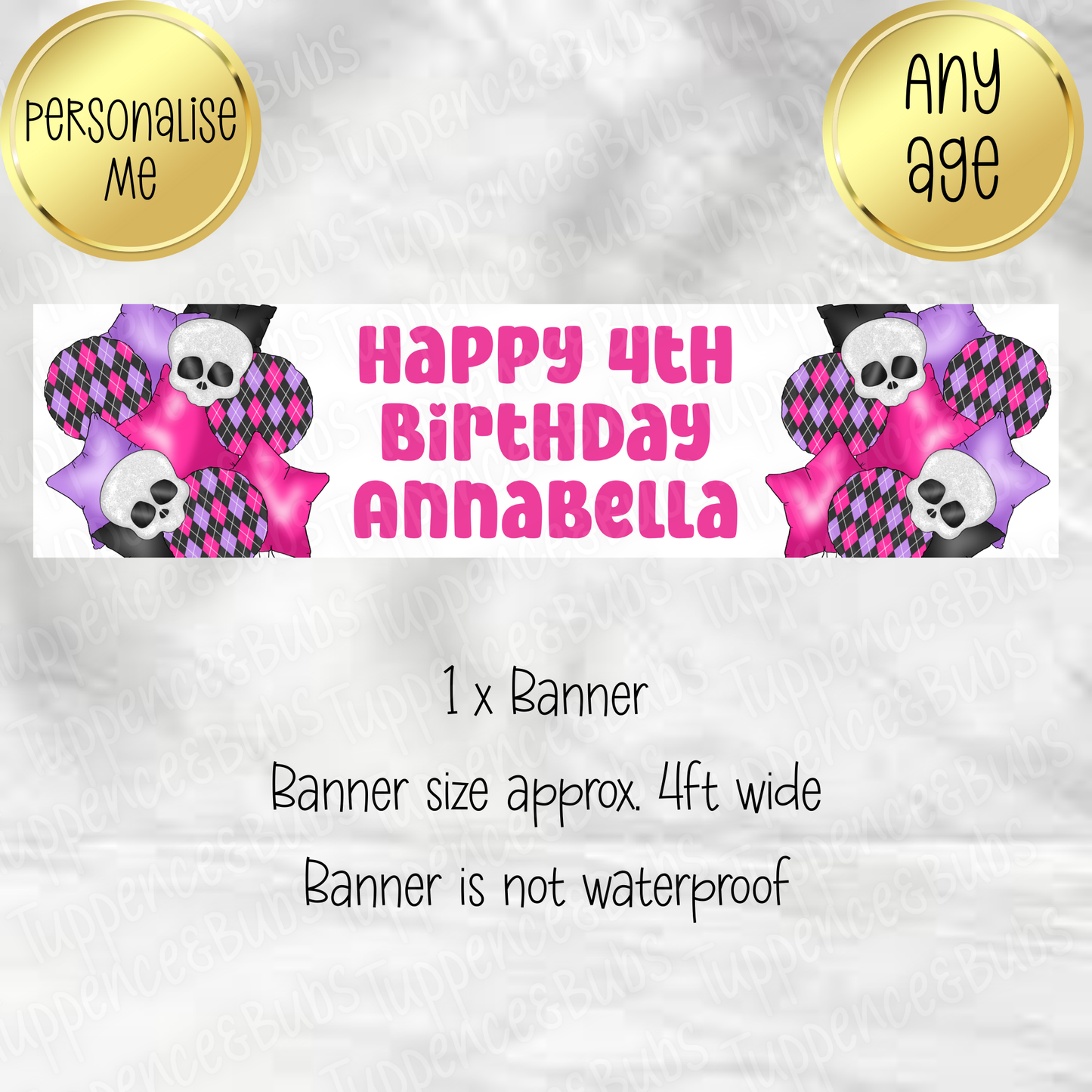 Monster Inspired Balloon Banner
