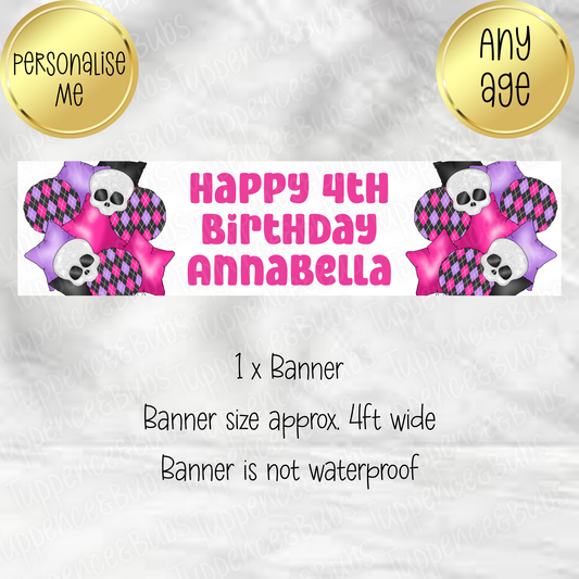 Monster Inspired Balloon Banner