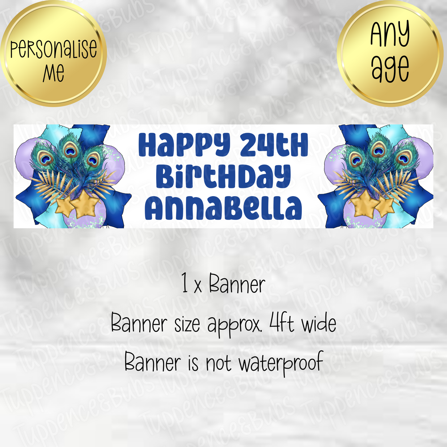 Peacock Themed Banner